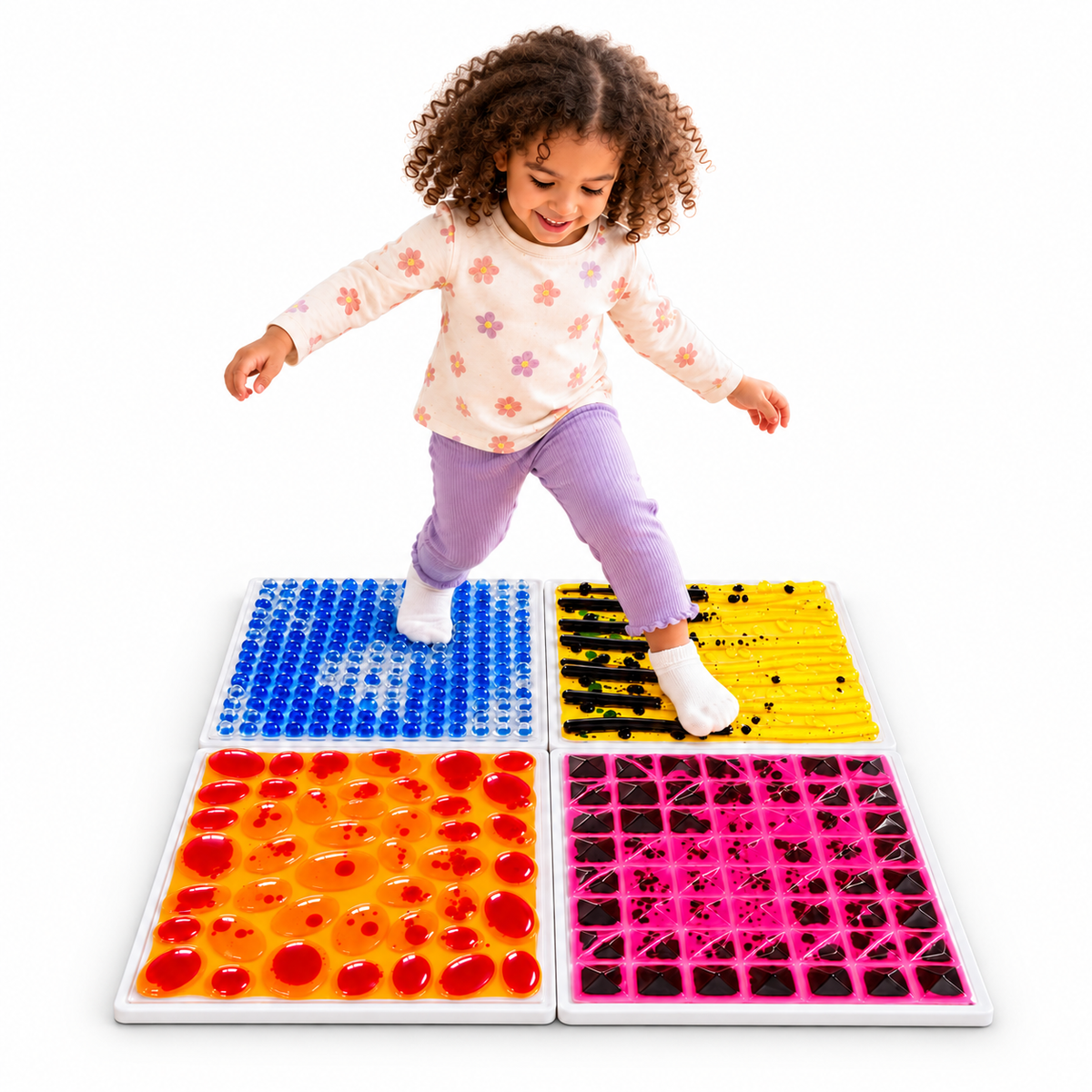 3D Sensory Floor Tiles - Pack of 4