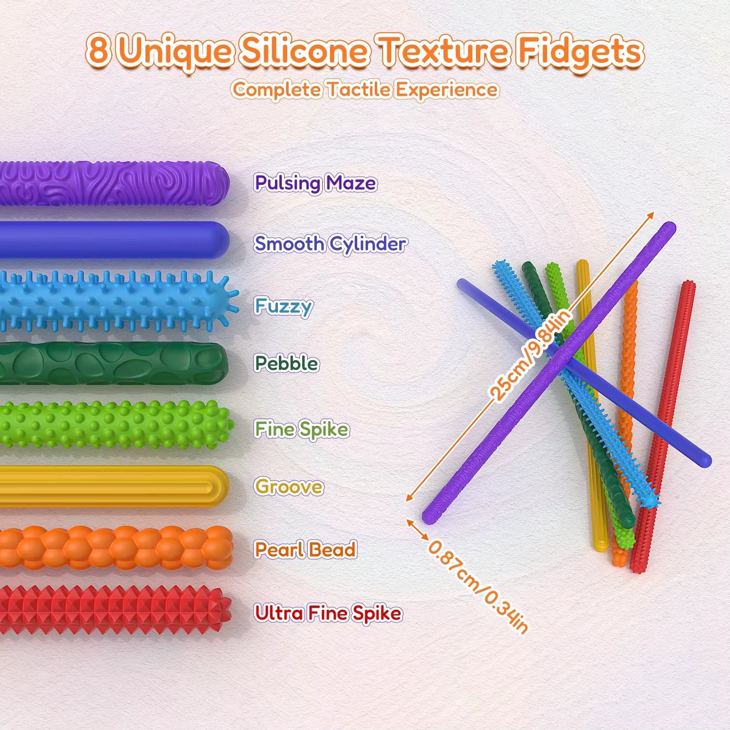 Sensory Fidget Sticks (8-Pack)
